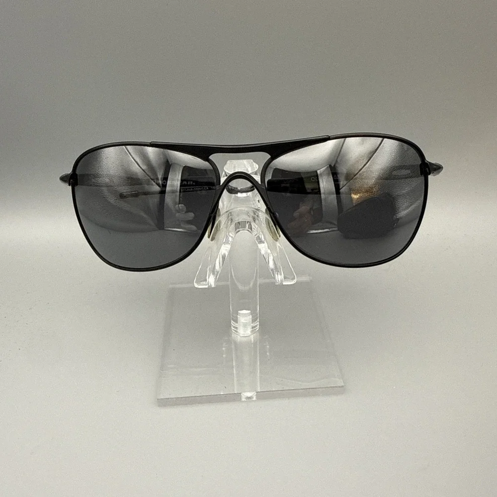 Oakley Crosshair  Black Retired Vintage Model RARE-Gray Lens 61-15-includes Case